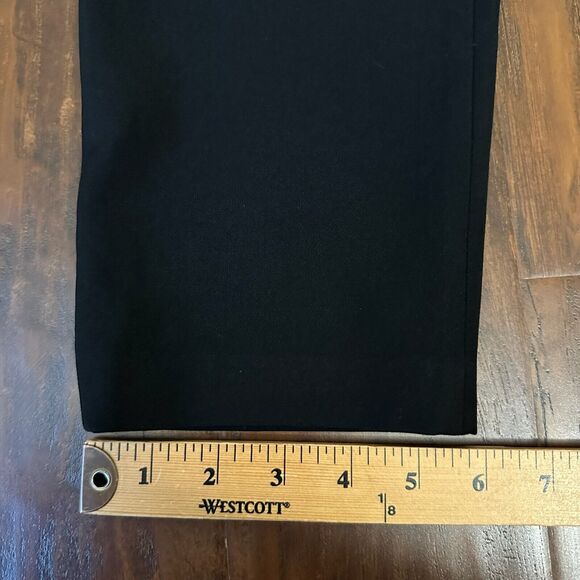 ALICE + OLIVIA Employed Straight Leg Trouser Pants Flat Front in Black - Picture 15 of 15